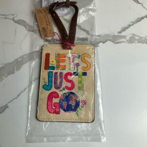 Natural Life "Let's Just Go" Travel Happy Luggage Tag